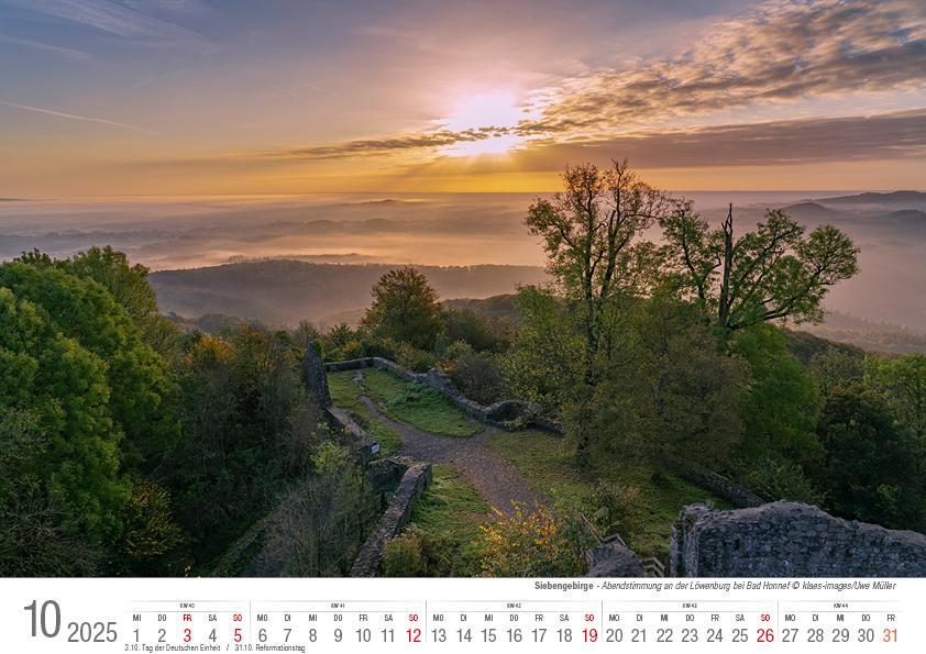 Bild: 9783965352100 | Siebengebirge 2025 Bildkalender A4 quer, spiralgebunden | Holger Klaes