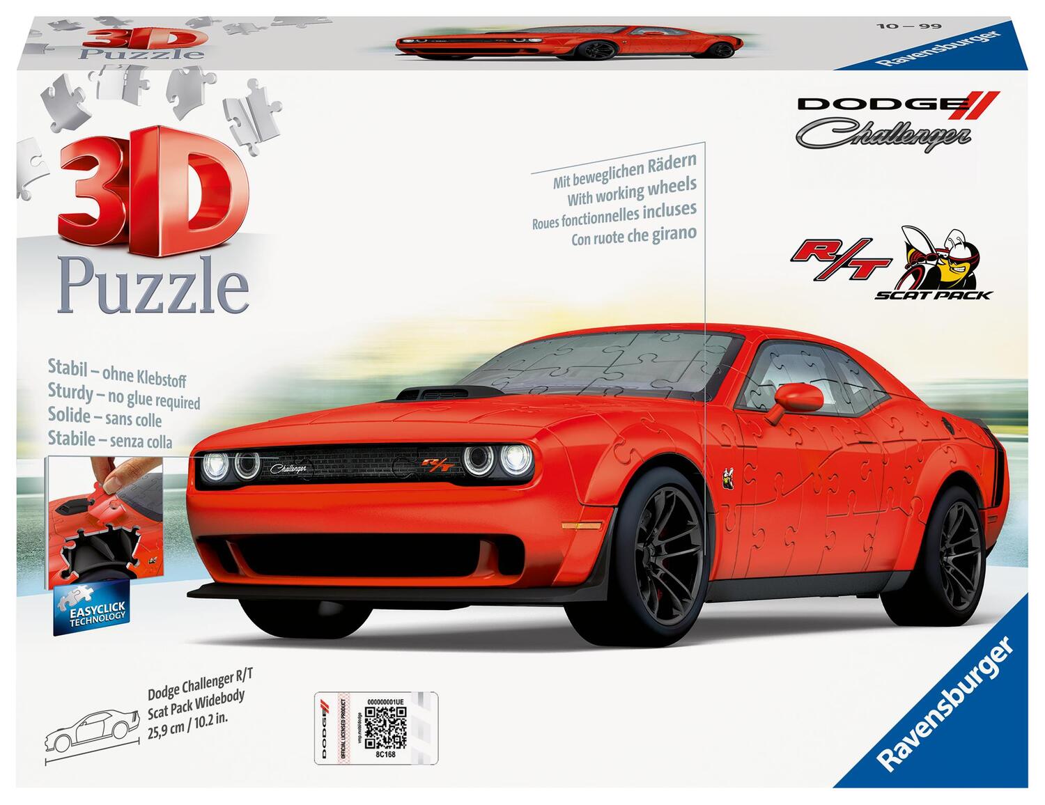 Cover: 4005556112845 | Ravensburger 3D Puzzle 11284 - Dodge Challenger R/T Scat Pack...