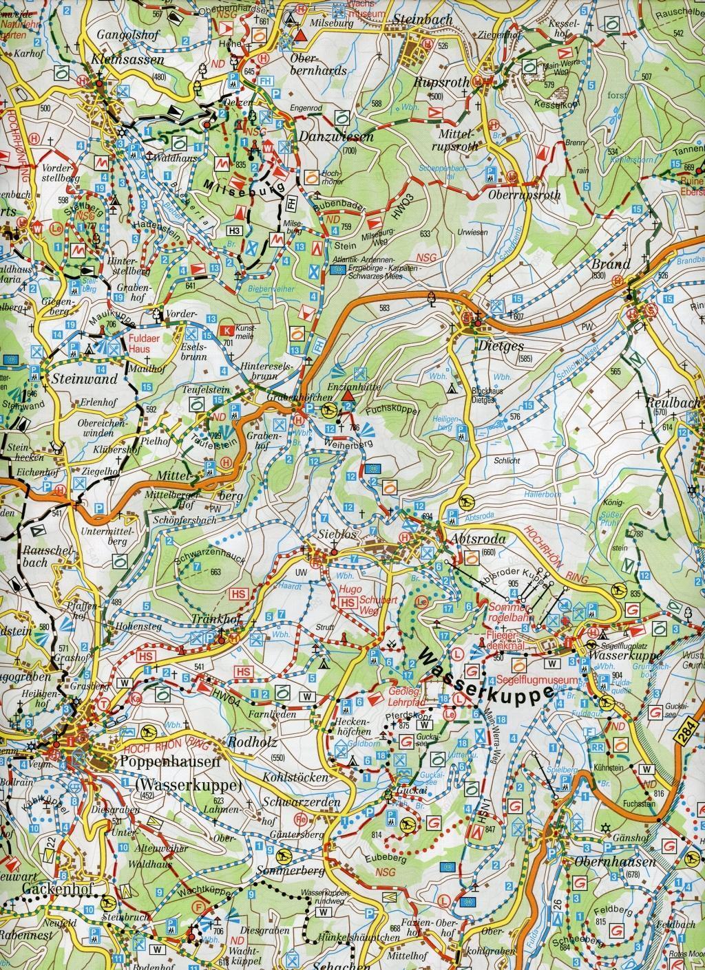 Bild: 9783861161554 | Zentralrhön 1 : 35 000 Wanderkarte | (Land-)Karte | Fritsch Karten