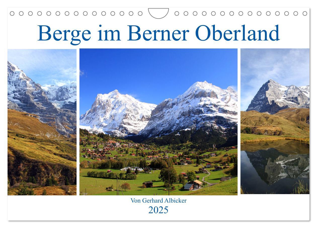 Cover: 9783435271160 | Berge im Berner Oberland (Wandkalender 2025 DIN A4 quer), CALVENDO...