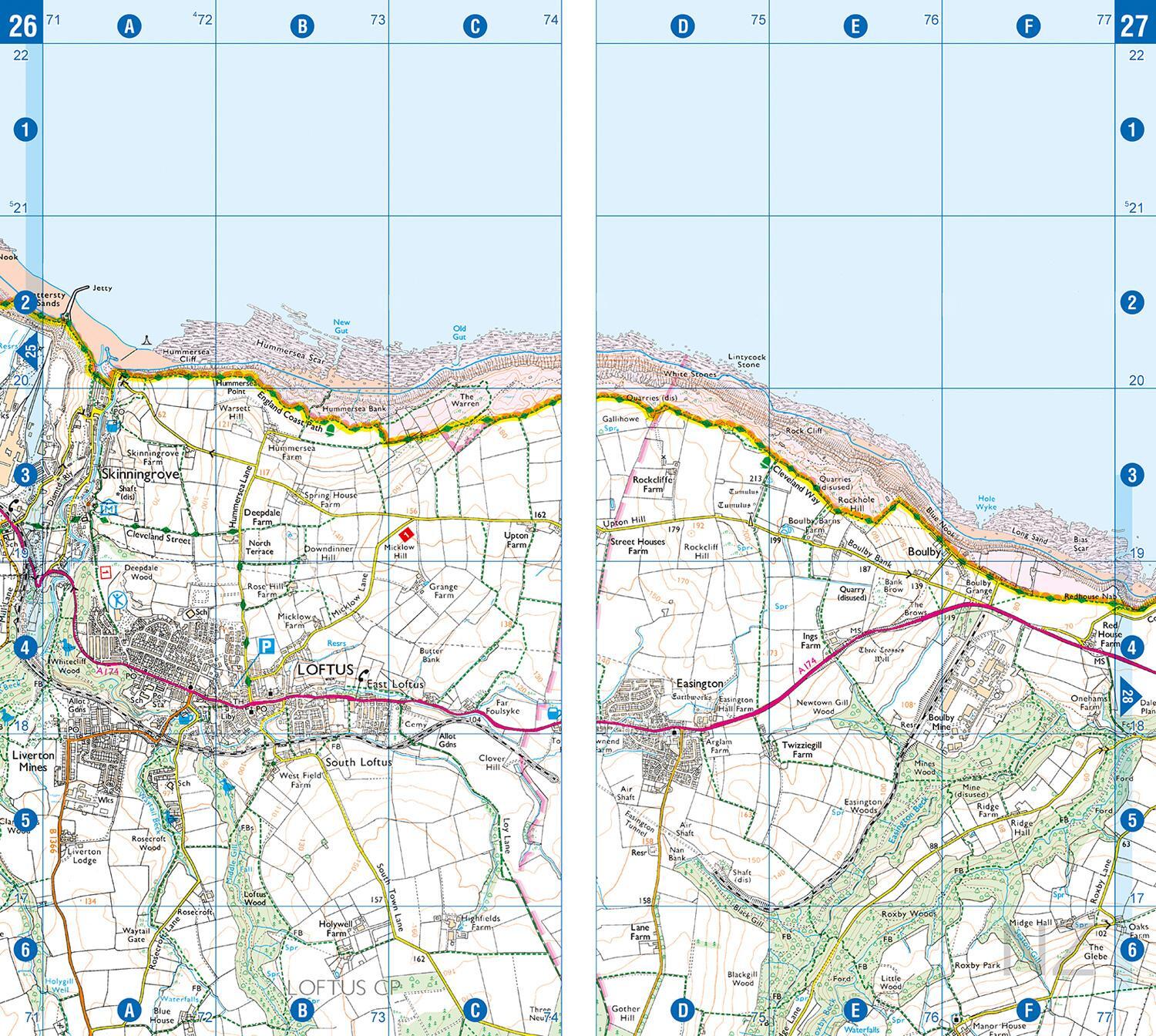 Bild: 9781782571964 | Cleveland Way National Trail Official Map | A-Z Maps | Taschenbuch