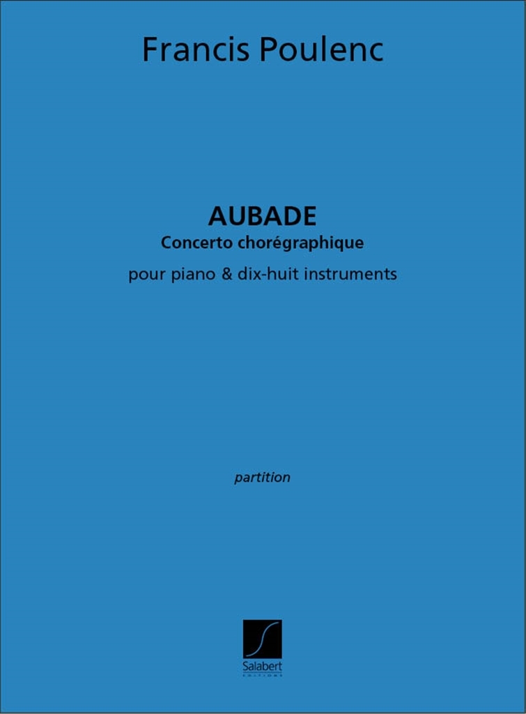 Cover: 9790048052444 | Aubade Concerto Pour Piano Et 18 Instruments | Francis Poulenc | 1993