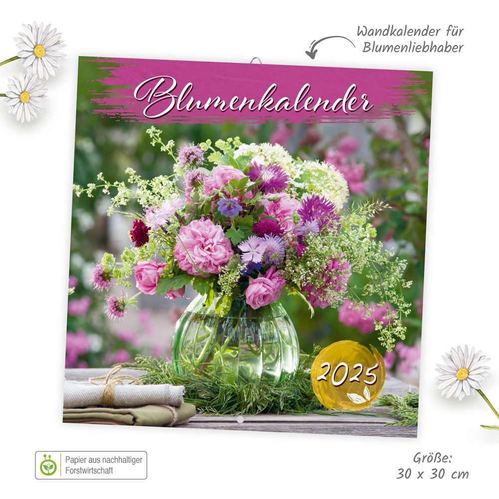 Bild: 9783988021861 | Trötsch Broschürenkalender Blumenkalender 2025 | Wandplaner | Co.KG