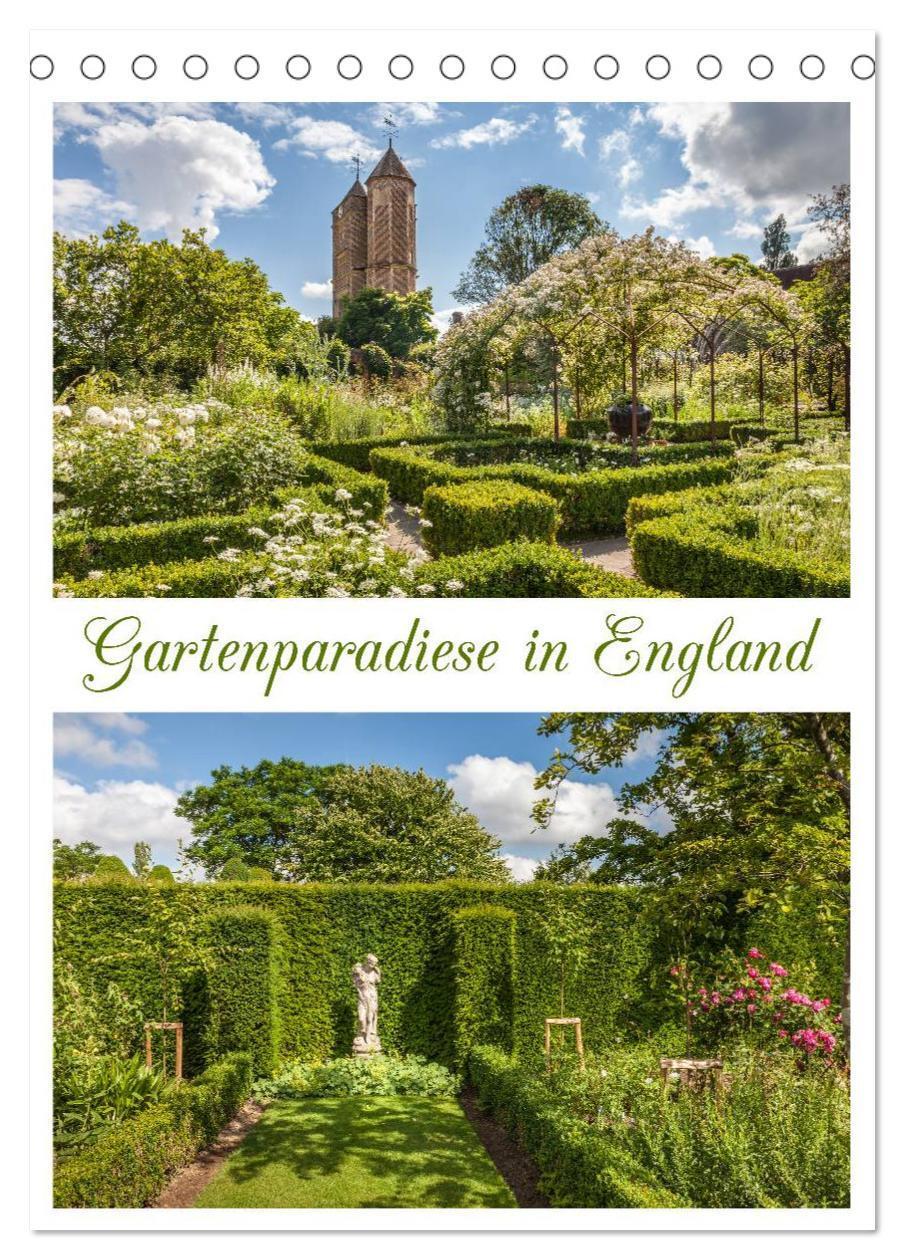Cover: 9783675583436 | Gartenparadiese in England (Tischkalender 2024 DIN A5 hoch),...
