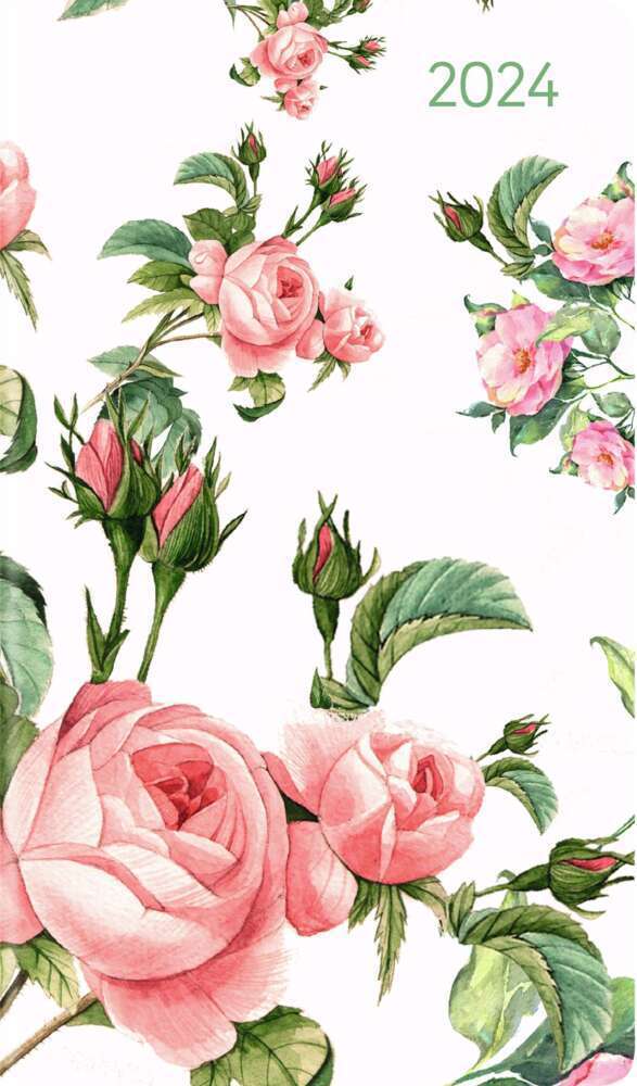 Cover: 4251732339241 | Ladytimer Slim Roses 2024 - Taschen-Kalender 9x15,6 cm - Rosen -...