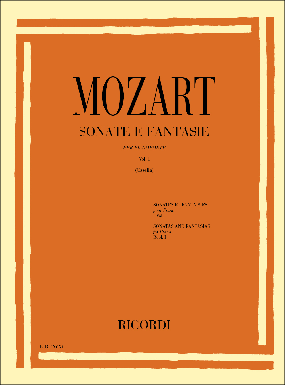 Cover: 9790041826233 | Sonate E Fantasie Volume I | NN. 1 - 11 | Wolfgang Amadeus Mozart
