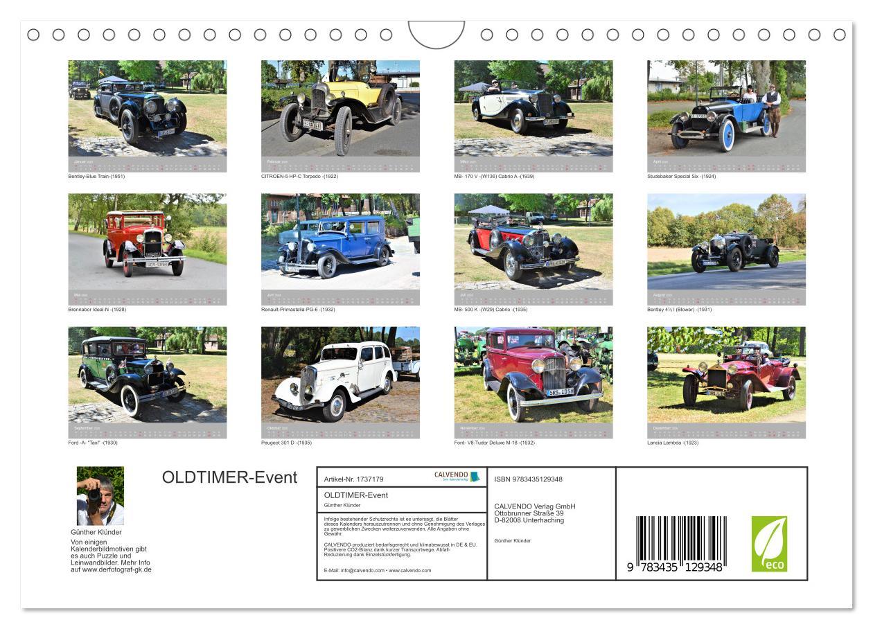 Bild: 9783435129348 | OLDTIMER-Event (Wandkalender 2025 DIN A4 quer), CALVENDO...