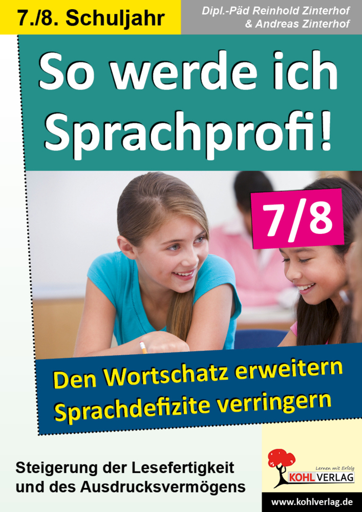 Cover: 9783866325111 | So werde ich Sprachprofi, 7./8. Schuljahr | Reinhold Zinterhof (u. a.)