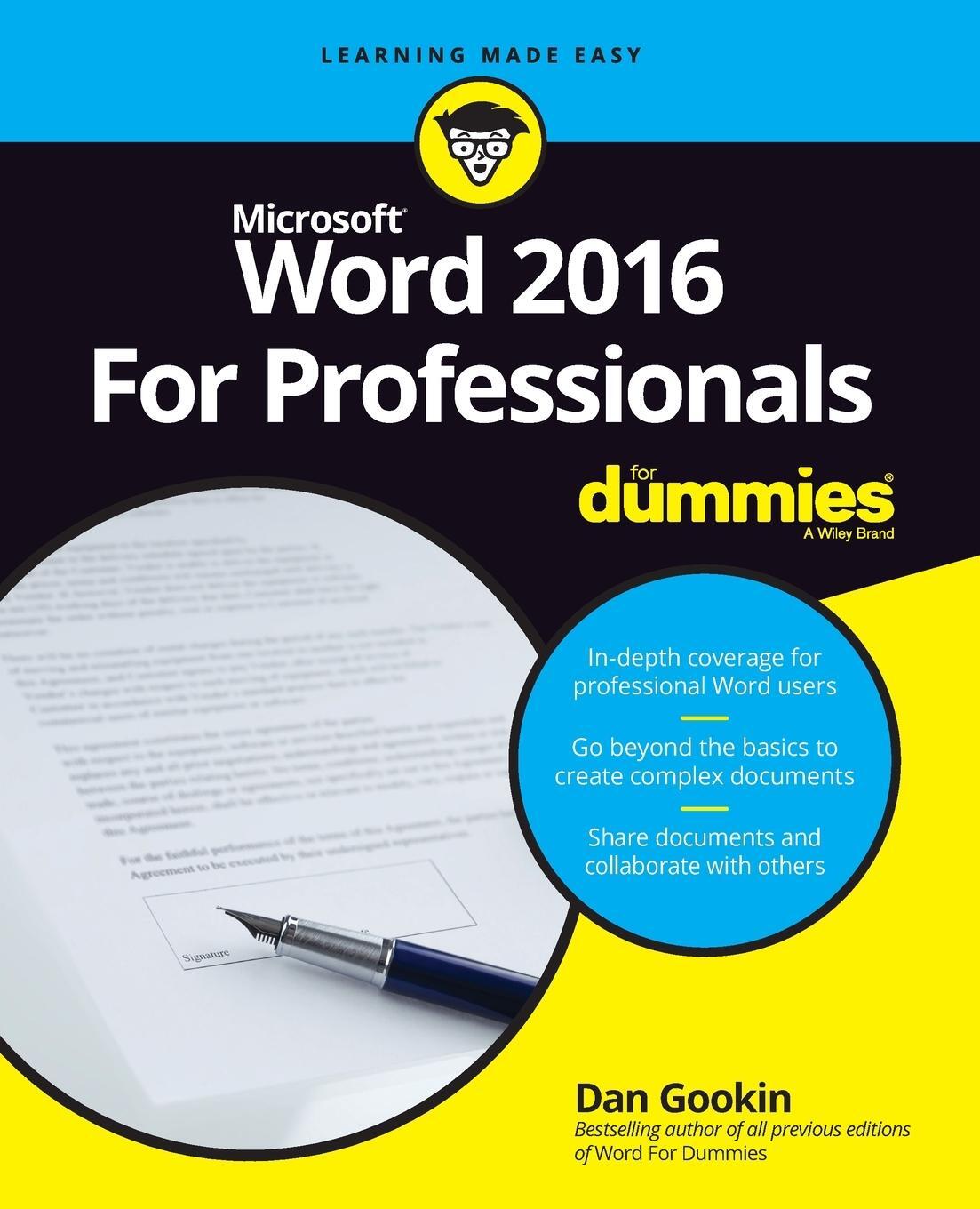 Cover: 9781119286042 | Word 2016 For Professionals For Dummies | Dan Gookin | Taschenbuch