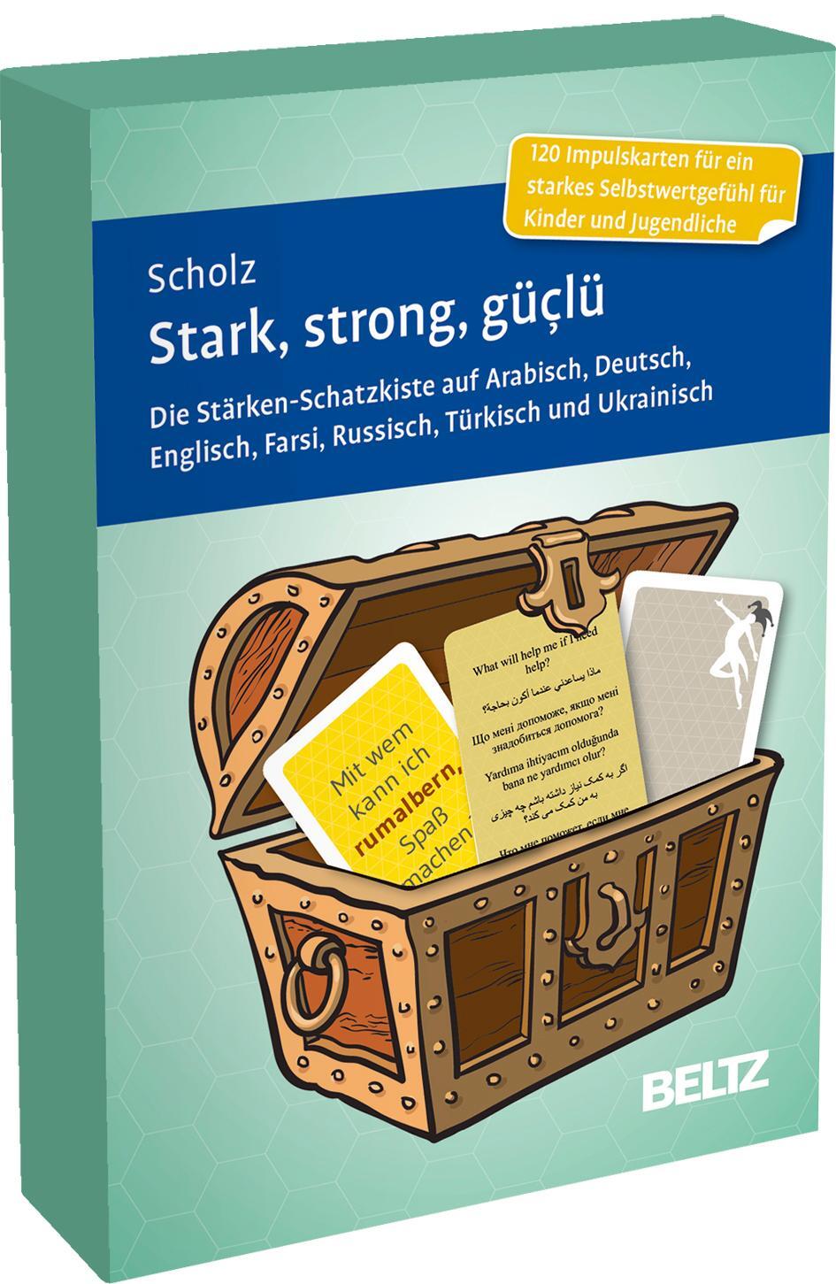 Cover: 4019172101275 | Stark, strong, güçlü | Falk Peter Scholz | Box | BeltzTherapiekarten