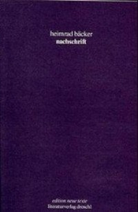 Cover: 9783854201885 | Nachschrift | Hrsg. u. Nachw. v. Friedrich Achleitner | Heimrad Bäcker