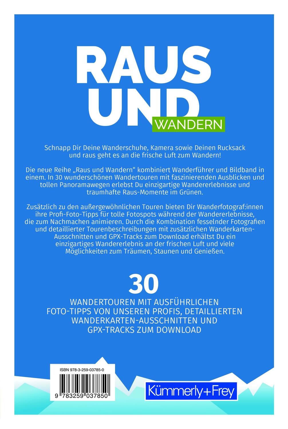 Rückseite: 9783259037850 | Raus und Wandern Engadin Südbünden | Hallwag Kümmerly+Frey AG | Buch
