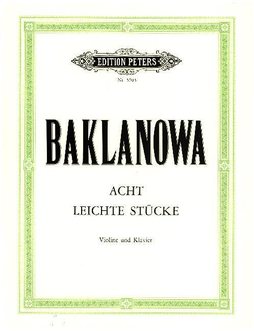 Cover: 9790014038731 | 8 leichte Stücke für Violine und Klavier - 1. Lage | Natalja Baklanowa