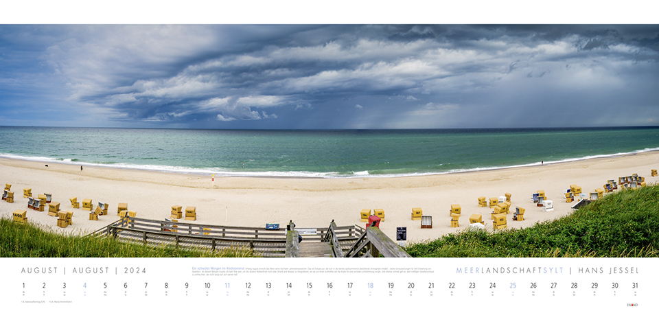 Bild: 9783964023049 | Meerlandschaft SYLT Kalender 2024. Großer Panorama-Wandkalender mit...