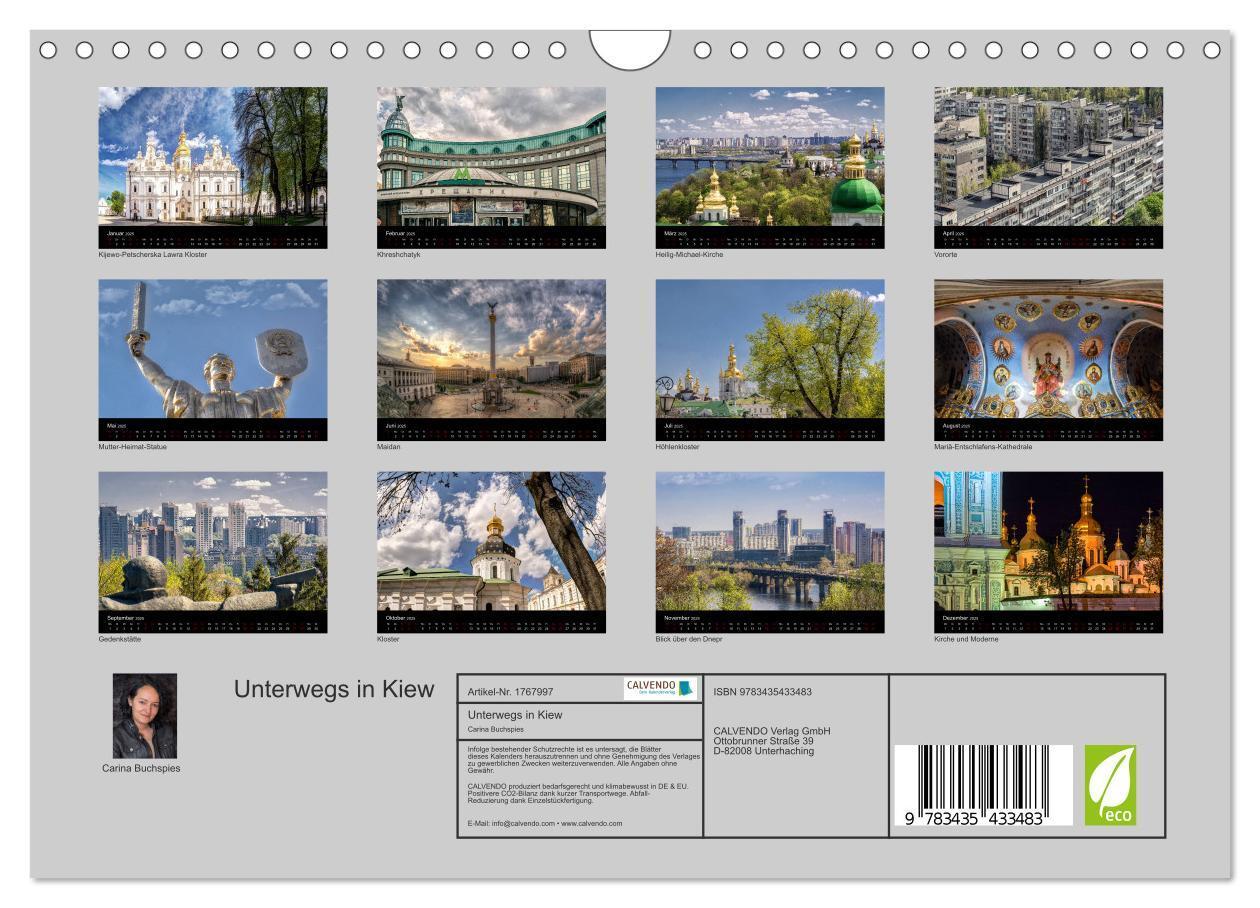 Bild: 9783435433483 | Unterwegs in Kiew (Wandkalender 2025 DIN A4 quer), CALVENDO...