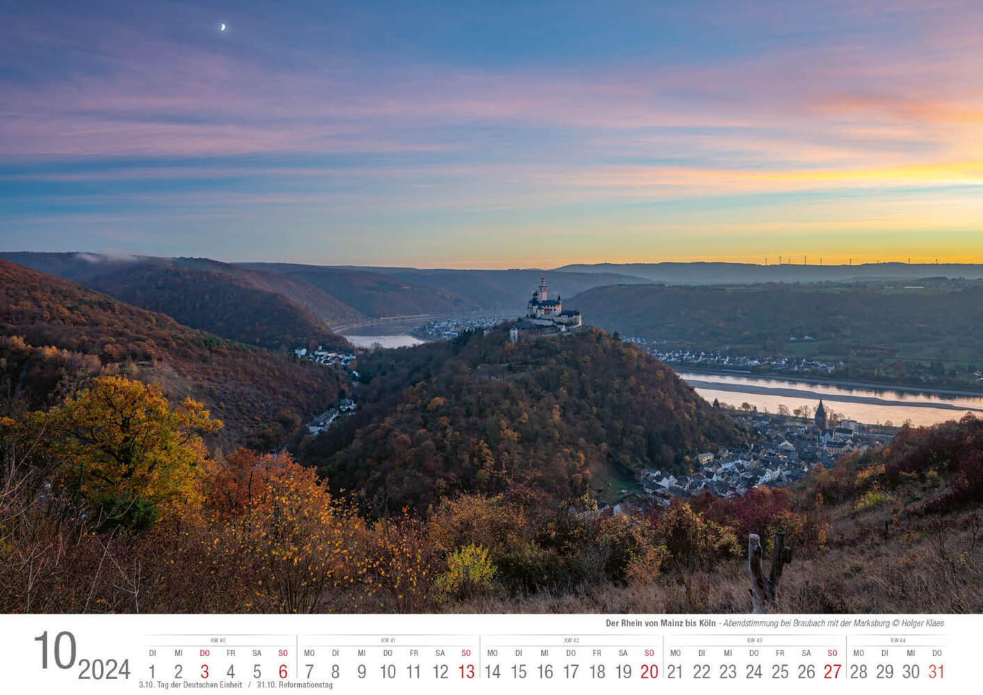 Bild: 9783965351783 | Der Rhein von Mainz bis Köln 2024 Bildkalender A3 cm Spiralbindung