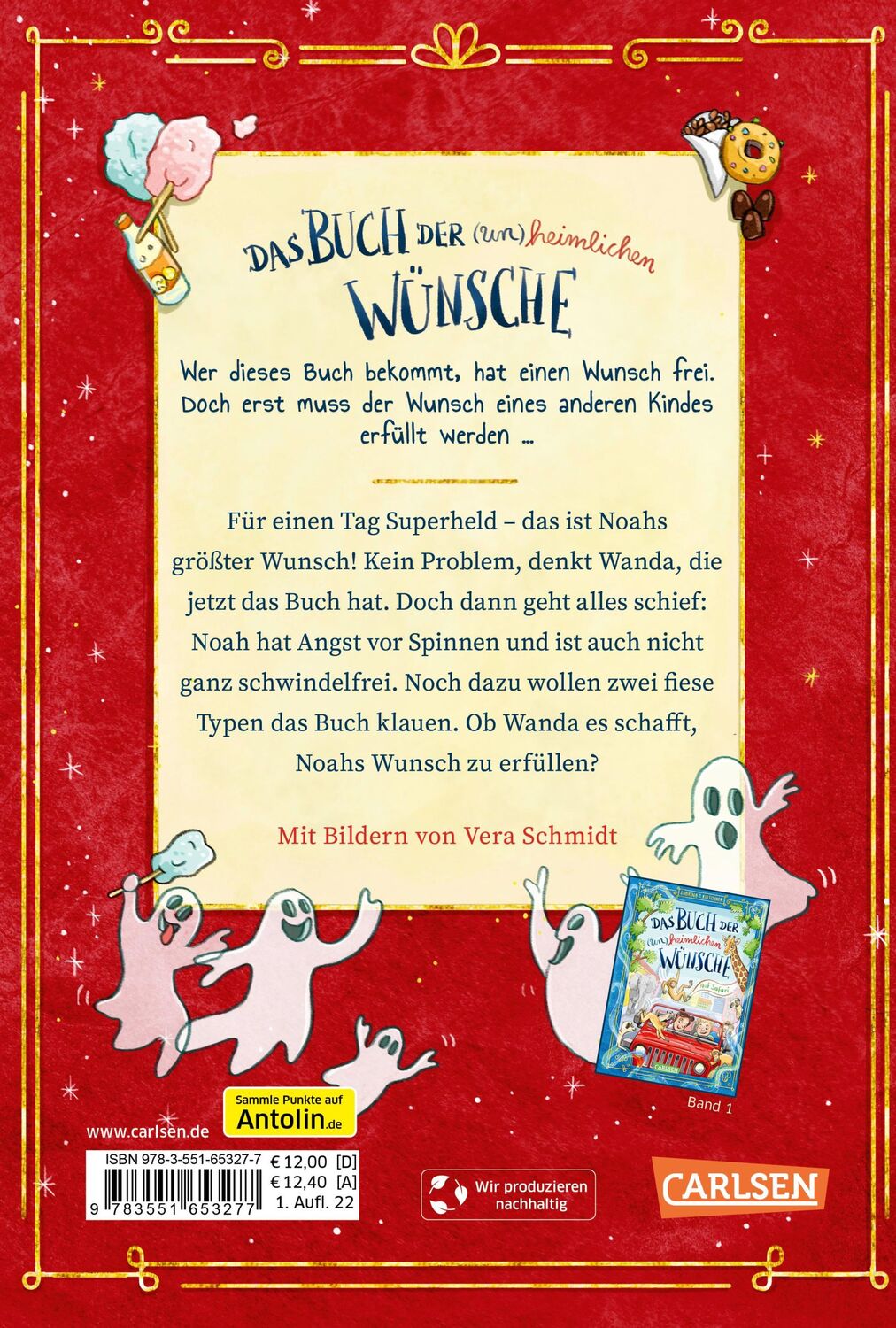 Rückseite: 9783551653277 | Das Buch der (un)heimlichen Wünsche 2: Plötzlich Superheld | Kirschner