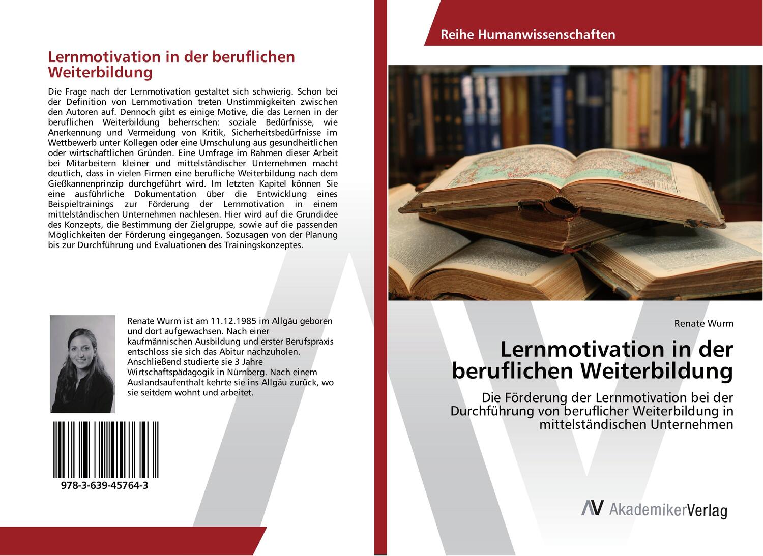 Cover: 9783639457643 | Lernmotivation in der beruflichen Weiterbildung | Renate Wurm | Buch