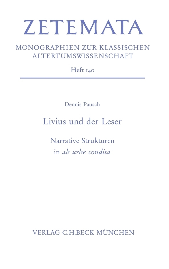 Cover: 9783406621888 | Livius und der Leser | Narrative Strukturen in ab urbe condita | Buch