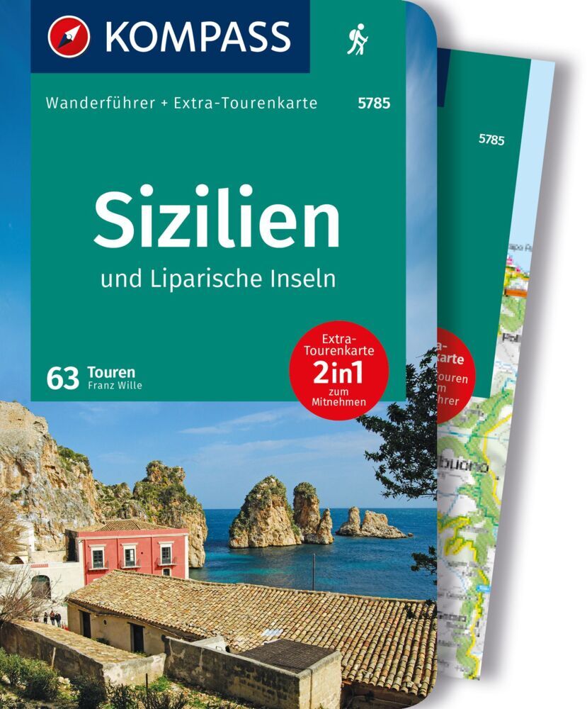 Cover: 9783991219644 | KOMPASS Wanderführer Sizilien und Liparische Inseln, 60 Touren mit...