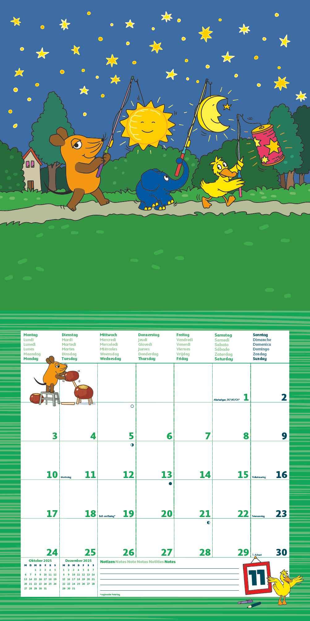 Bild: 4251732343965 | Die Maus 2025 - Broschürenkalender 30x30 cm (30x60 geöffnet) -...