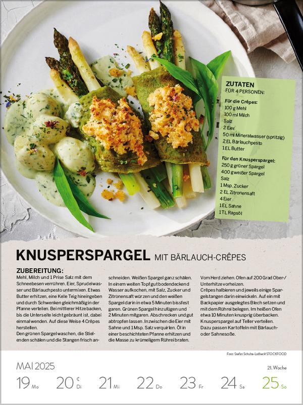 Bild: 9783731880455 | Saisonale und regionale Genussrezepte 2025 | Verlag Korsch | Kalender