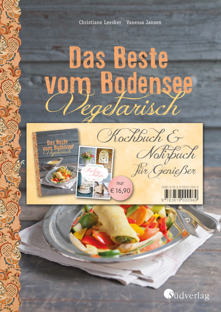 Cover: 9783878000969 | Das Beste vom Bodensee - Vegetarisch, Kochbuch & Notizbuch für...