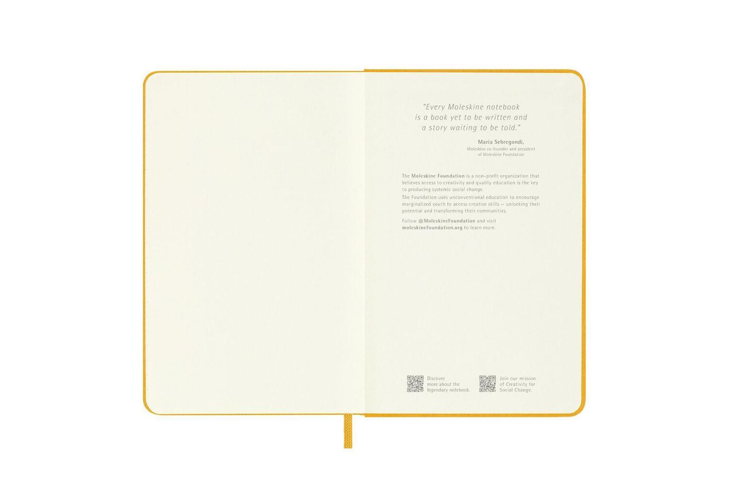 Bild: 8056598853063 | Moleskine Classic Notebook, Pocket, Ruled, Orange Yellow, Silk Hard...