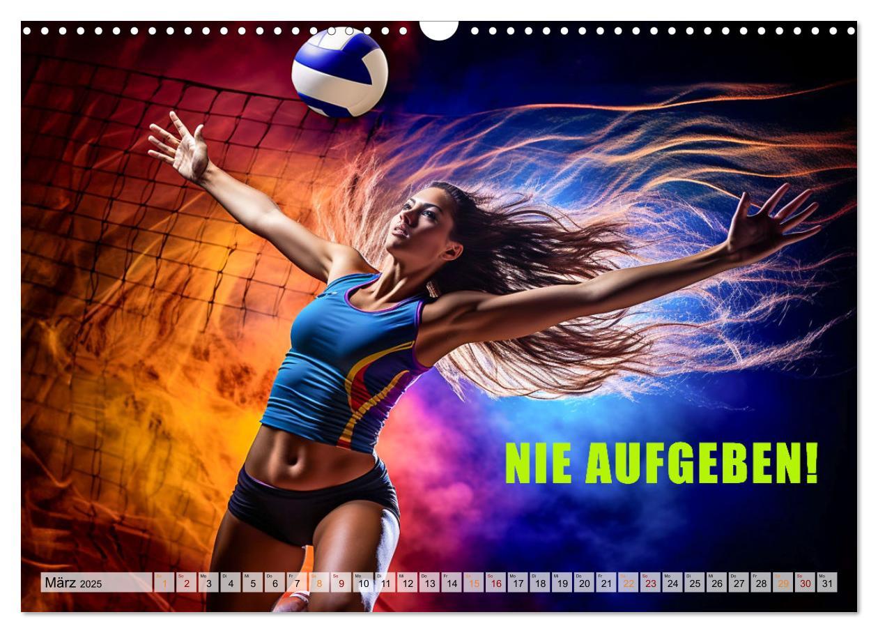 Bild: 9783383861994 | Volleyball und Motivation (Wandkalender 2025 DIN A3 quer), CALVENDO...