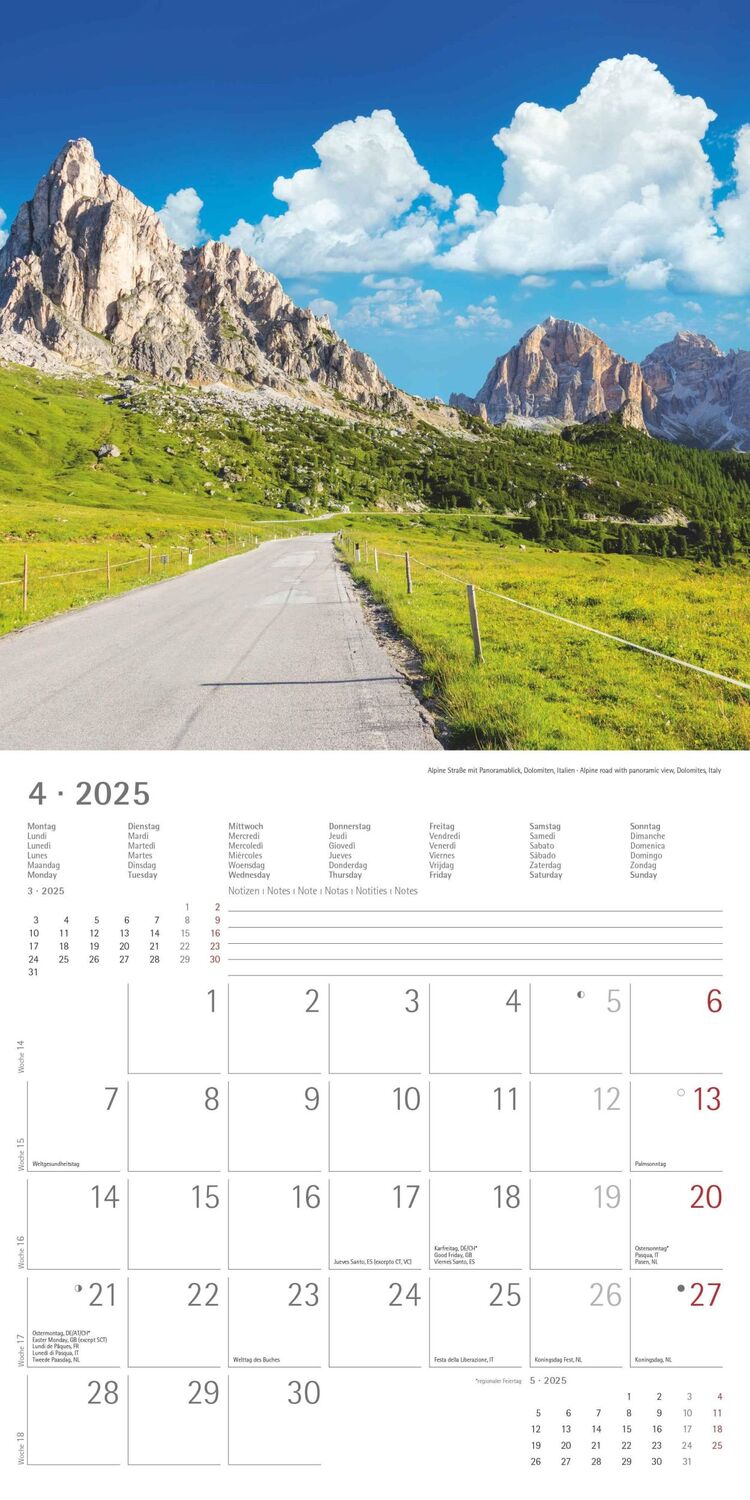 Bild: 4251732340926 | Alpen 2025 - Broschürenkalender 30x30 cm (30x60 geöffnet) -...