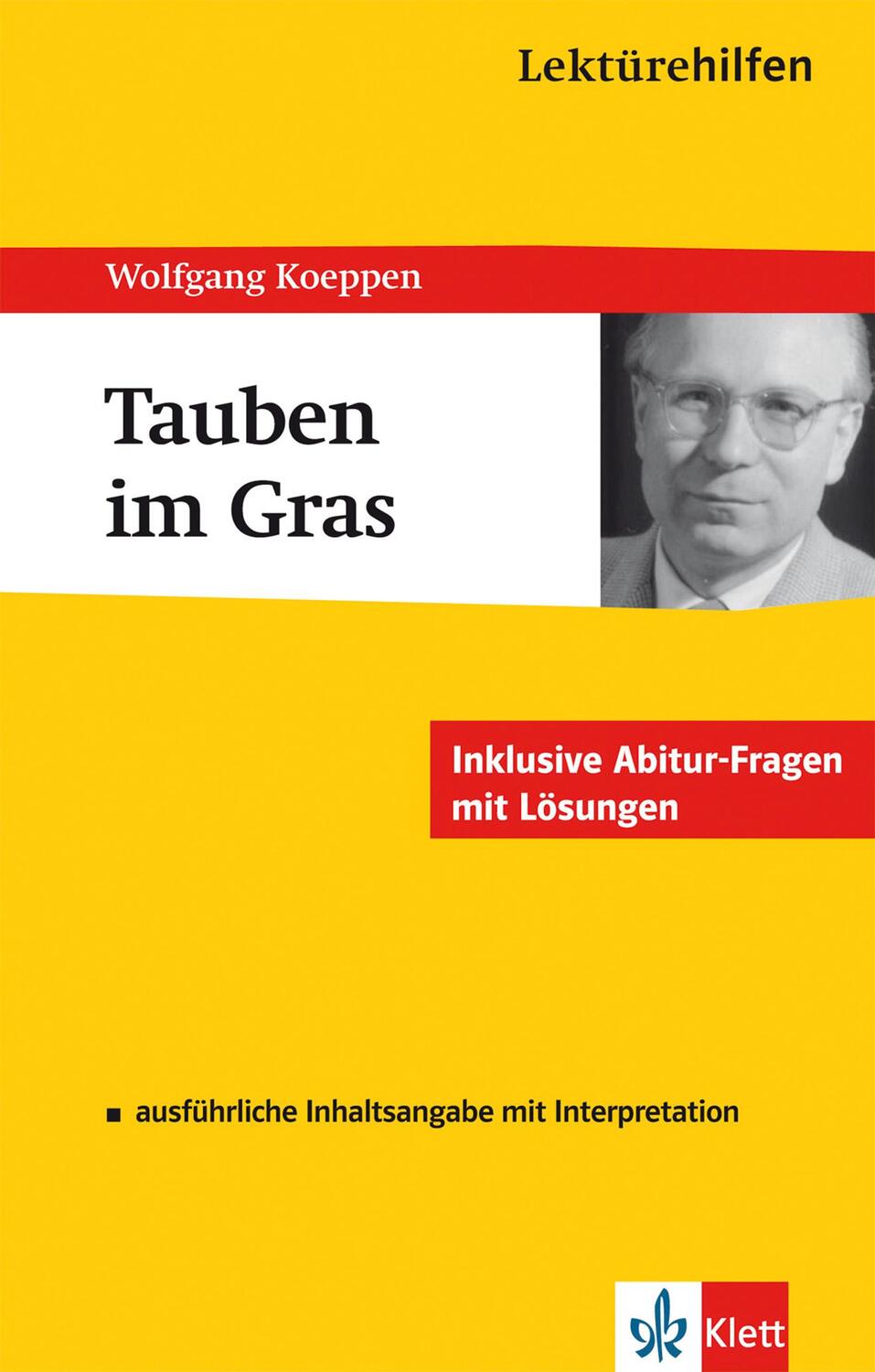 Cover: 9783129230510 | Lektürehilfen Wolfgang Koeppen "Tauben im Gras" | Taschenbuch | 2009