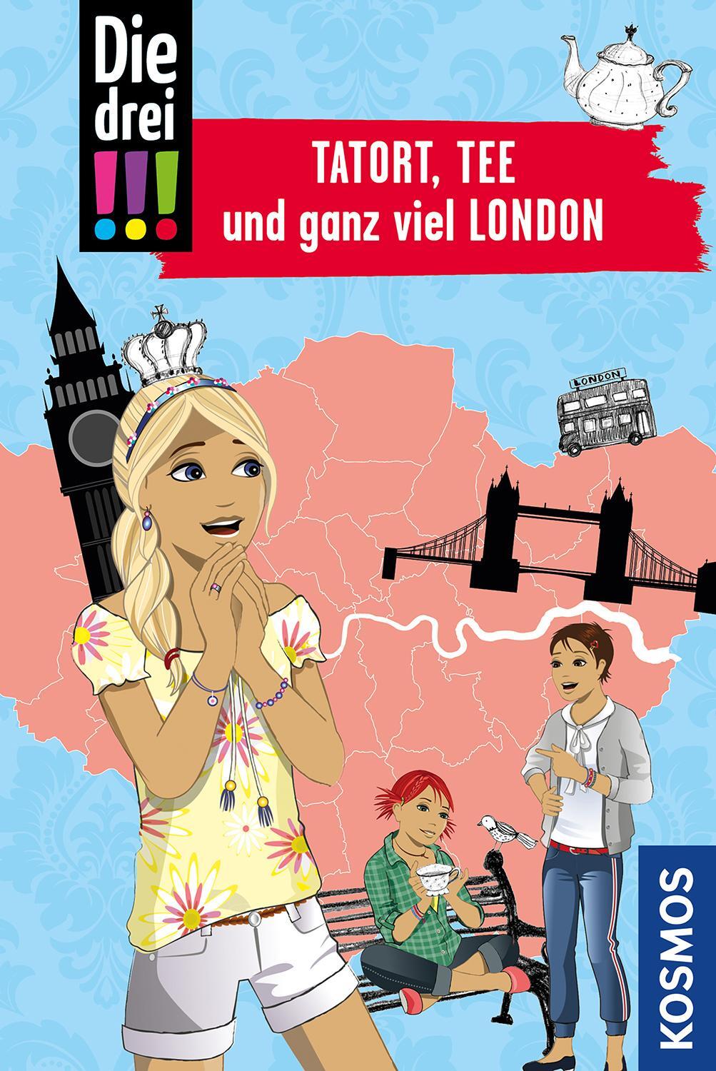 Cover: 9783440165300 | Die drei !!!, Tatort, Tee und ganz viel London | Kari Erlhoff | Buch