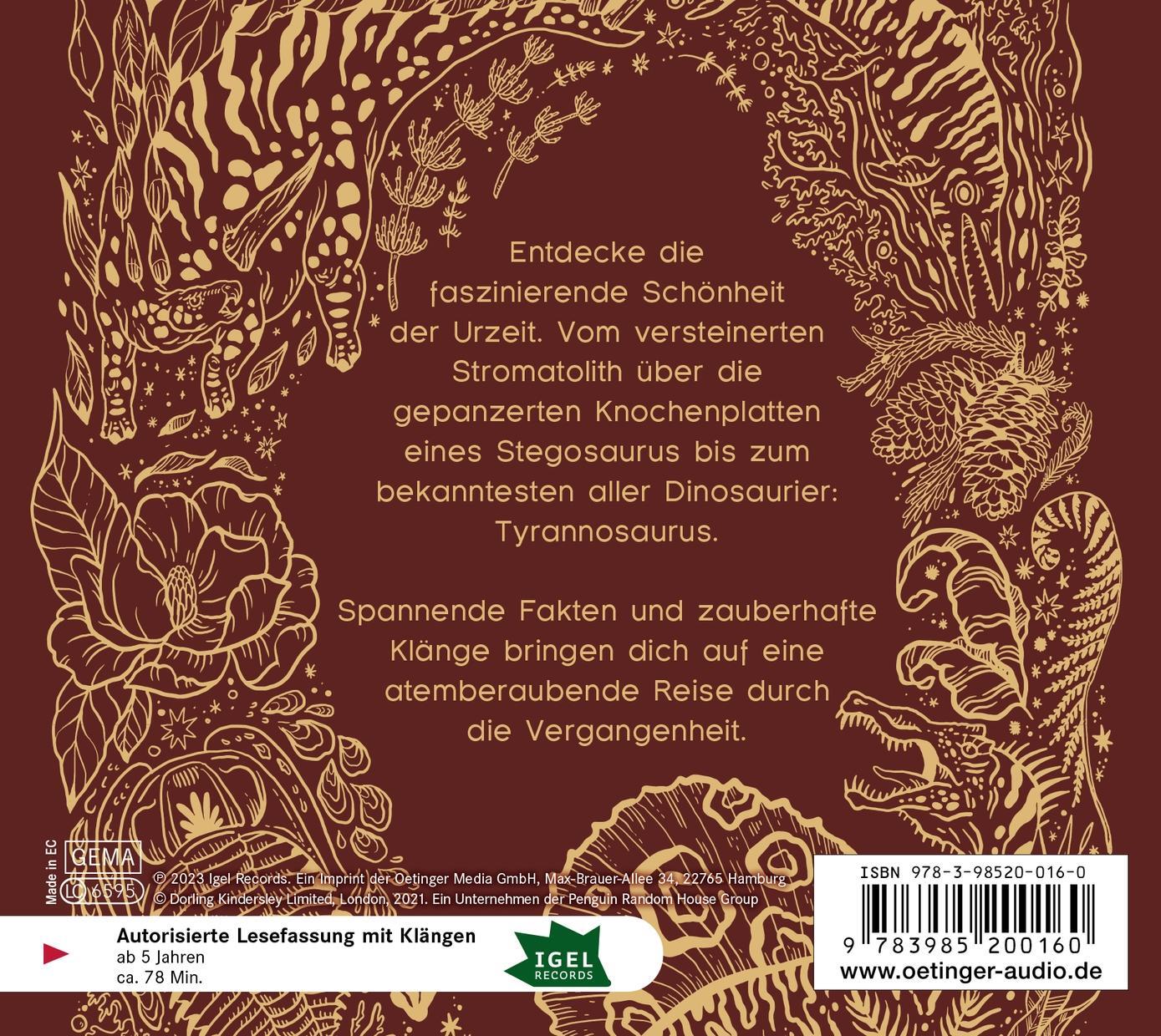 Rückseite: 9783985200160 | Wundervolle Welt der Dinosaurier und der Urzeit | Chinsamy-Turan | CD