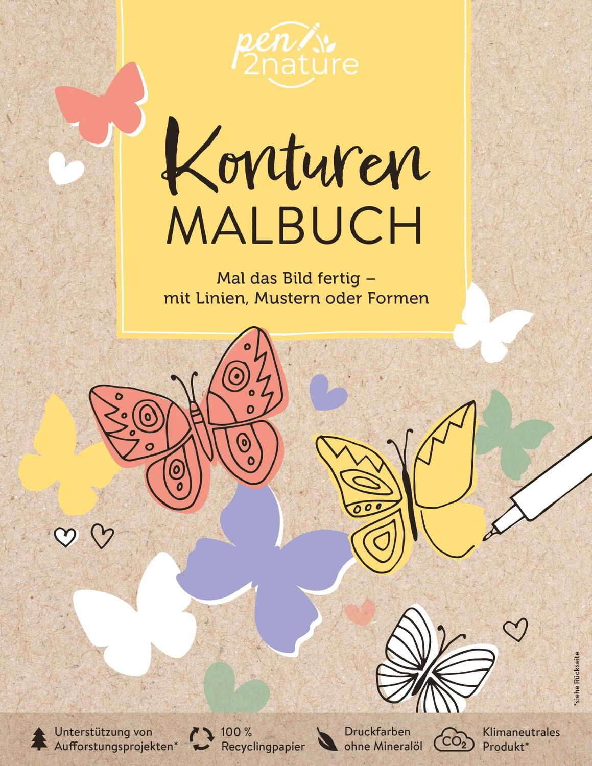 Cover: 9783987640582 | Konturen-Malbuch Mal das Bild fertig - mit Linien, Mustern oder Formen