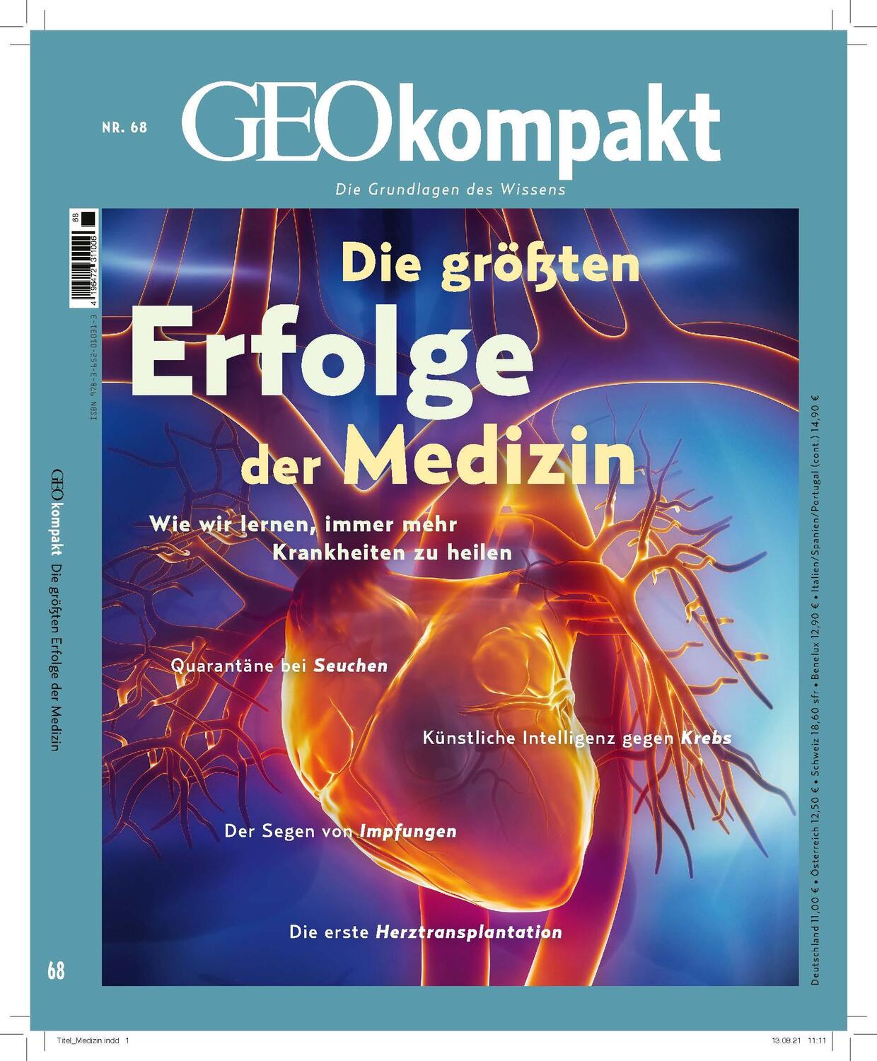 Cover: 9783652010313 | GEOkompakt 68/2021 - Die großen Durchbrüche in der Medizin | Broschüre