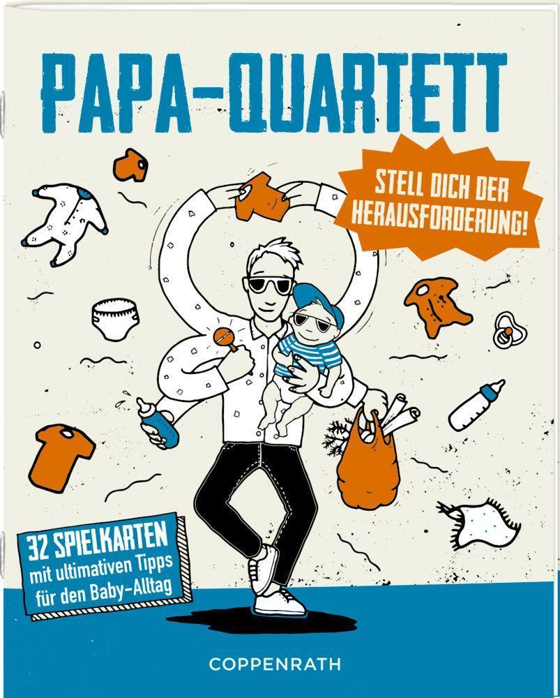 Bild: 4050003725024 | Schachtelspiel Papa-Quartett | Stell dich der Herausforderung! | Stück