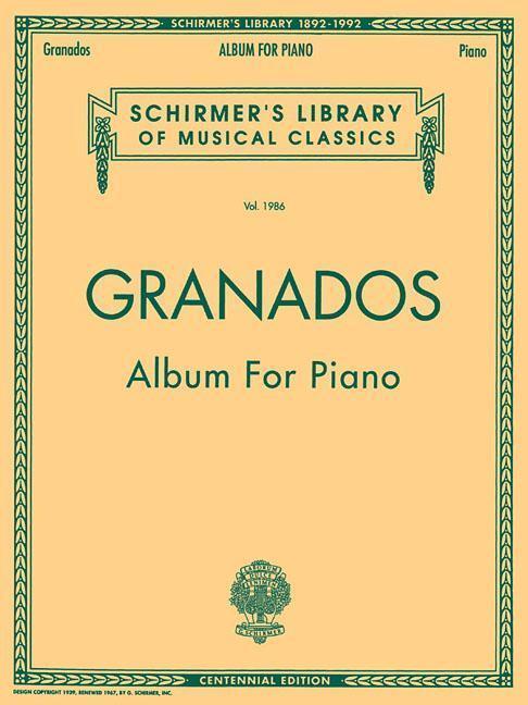 Cover: 9780793536849 | Album for Piano: Schirmer Library of Classics Volume 1986 Piano Solo