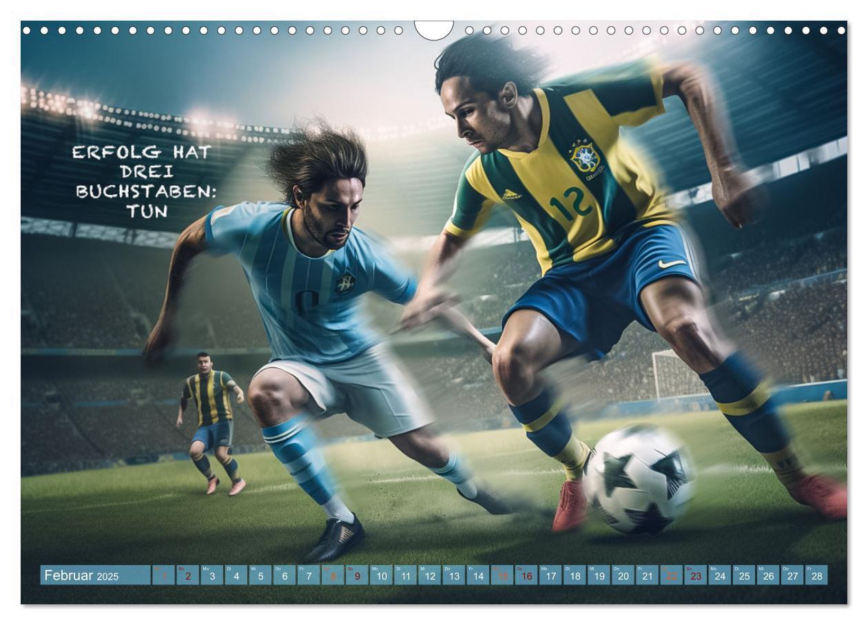 Bild: 9783383760983 | Fußball und coole Sprüche (Wandkalender 2025 DIN A3 quer), CALVENDO...