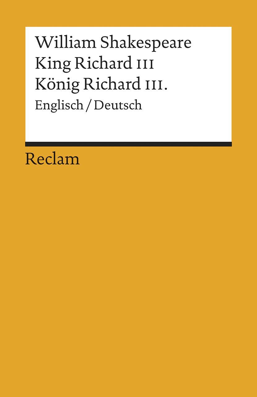 Cover: 9783150098813 | King Richard III | William Shakespeare | Taschenbuch | 392 S. | 1986