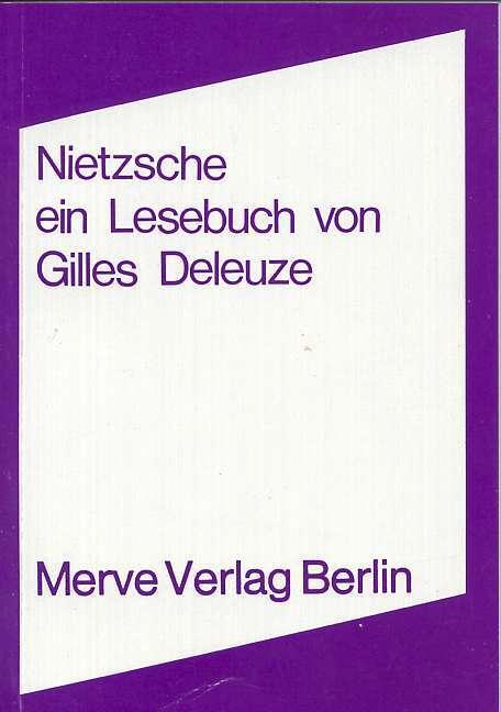 Cover: 9783883960036 | Nietzsche | Ein Lesebuch von Gilles Deleuze | Gilles Deleuze | Buch