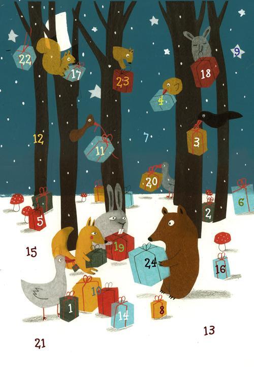 Cover: 4260168859056 | Weihnachten bei den Tieren im Wald | Adventskalender von Isabel Pin