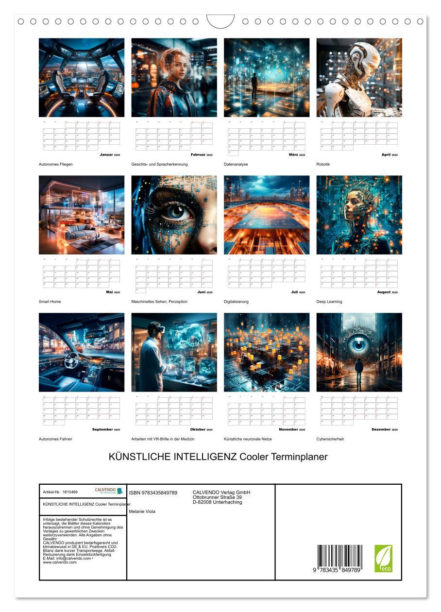 Bild: 9783435849789 | KÜNSTLICHE INTELLIGENZ Cooler Terminplaner (Wandkalender 2025 DIN...