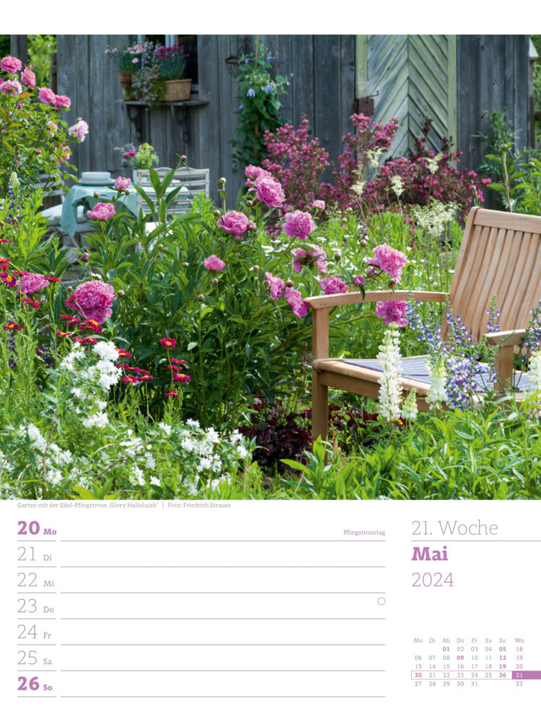 Bild: 9783838424996 | Gartenglück - Wochenplaner Kalender 2024 | Friedrich Strauß (u. a.)