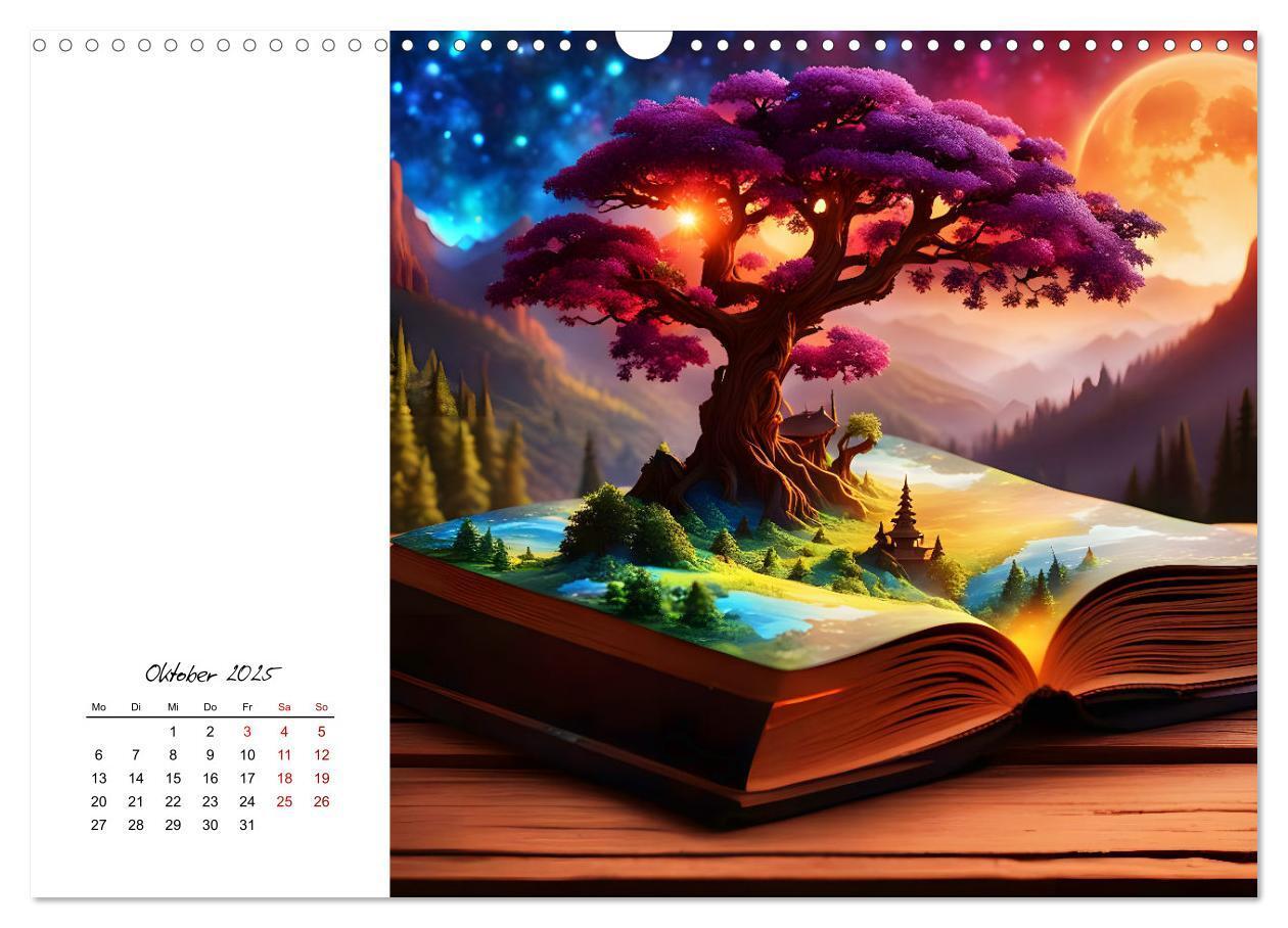 Bild: 9783457172643 | Fantastische surreale Bücherwelten (Wandkalender 2025 DIN A3 quer),...