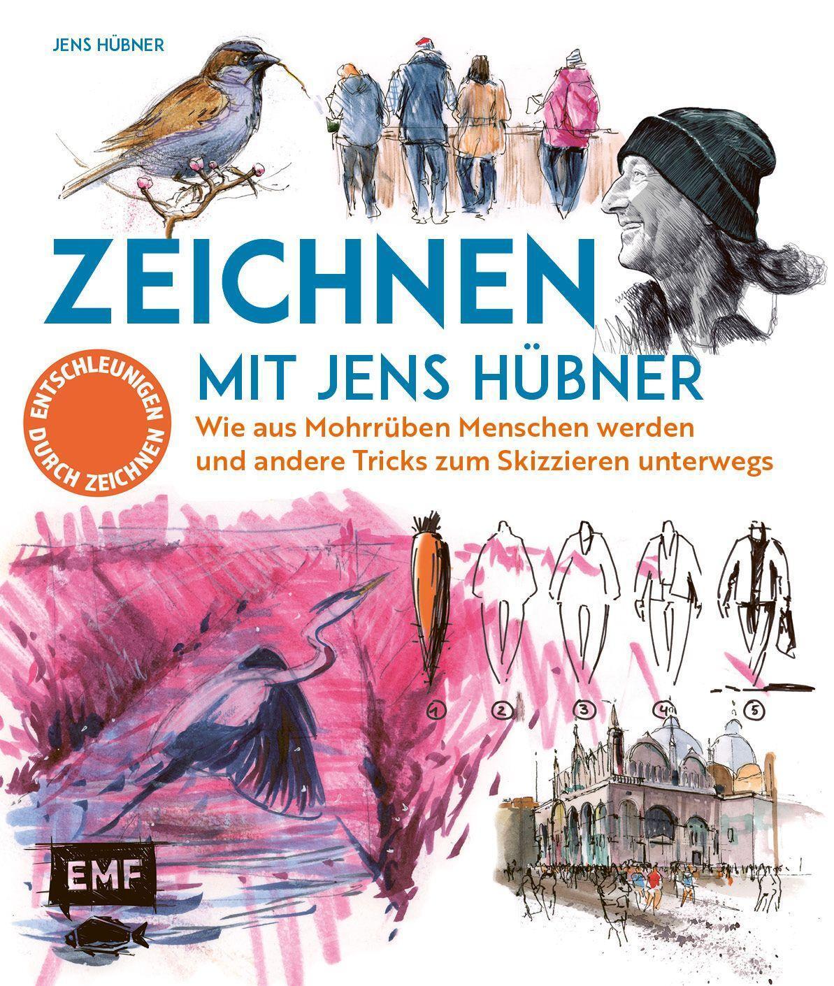 Cover: 9783745910513 | Zeichnen mit Jens Hübner - Entschleunigen durch Zeichnen | Jens Hübner