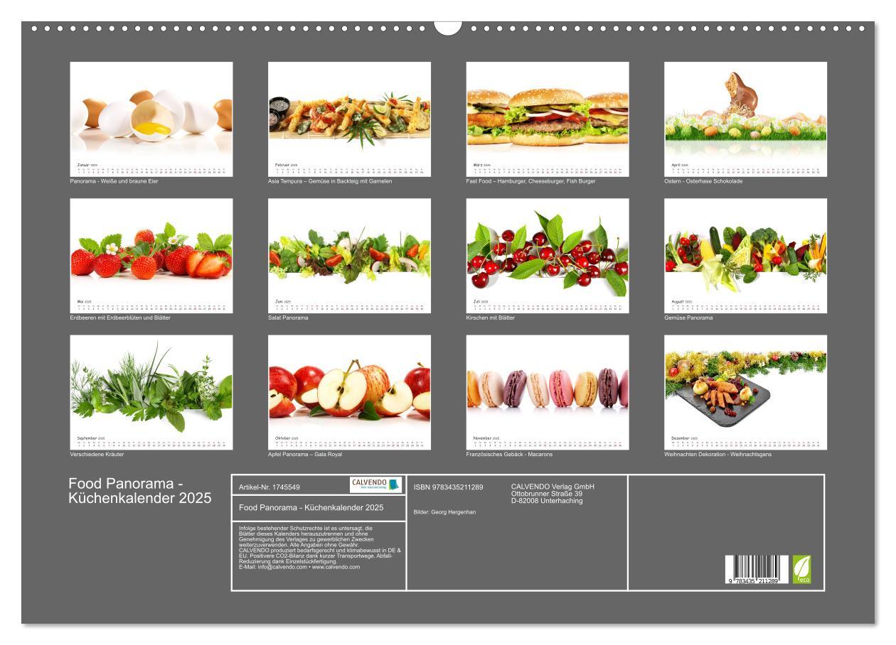 Bild: 9783435211289 | Food Panorama - Küchenkalender 2025 (Wandkalender 2025 DIN A2...