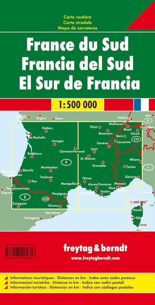Bild: 9783707905816 | Frankreich Süd / France South 1 : 500 000. Autokarte, Straßenkarte