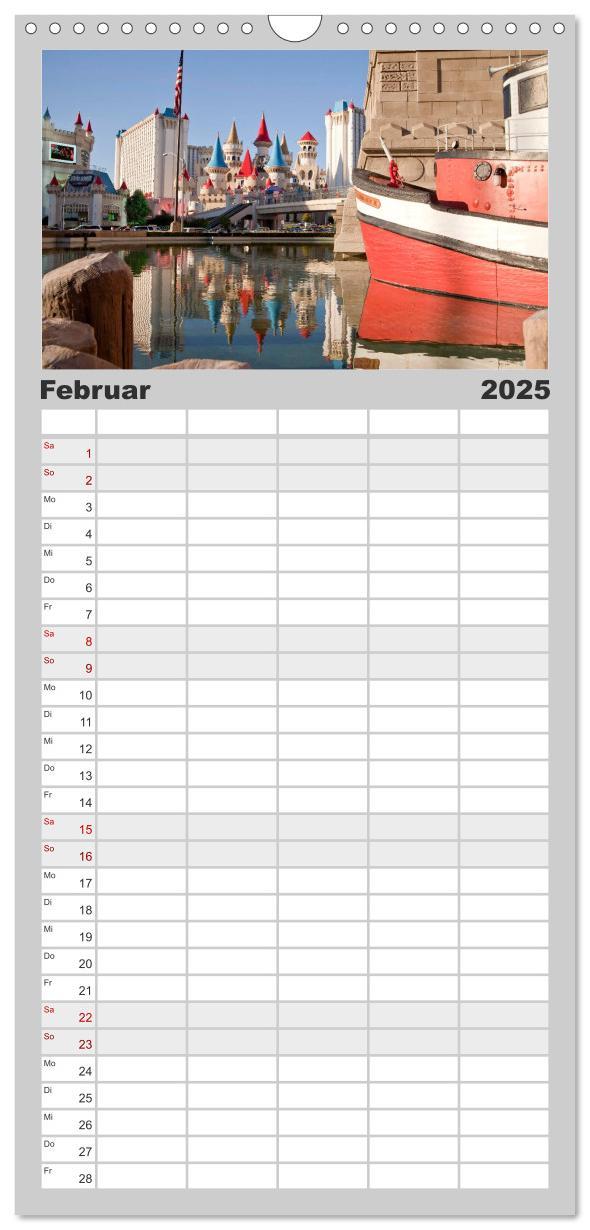 Bild: 9783457118382 | Familienplaner 2025 - Las Vegas mit 5 Spalten (Wandkalender, 21 x...