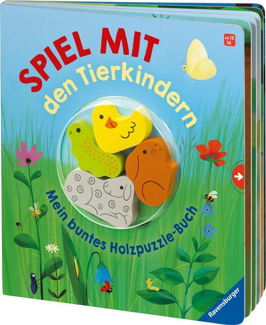 Bild: 9783473416851 | Spiel mit den Tierkindern! Mein buntes Holzpuzzle-Buch | Bernd Penners