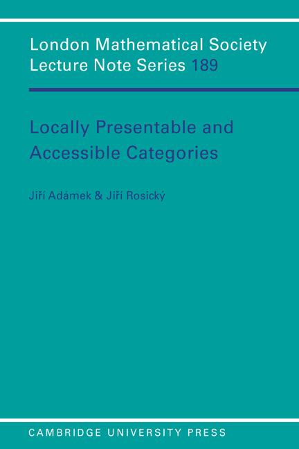 Cover: 9780521422611 | Locally Presentable and Accessible Categories | Jiri Rosicky (u. a.)